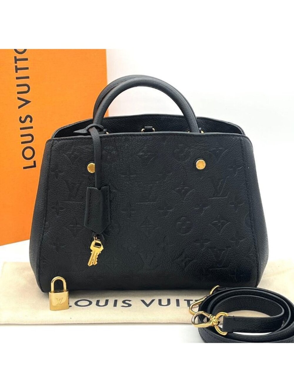 Louis Vuitton Montaigne BB Empreinte Black